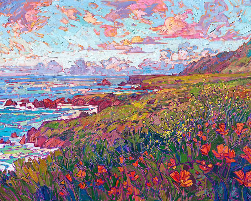 "Coastal Poppies II" 16x20 Paper Print